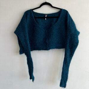 Women's Free People Sweater XS Teal Green